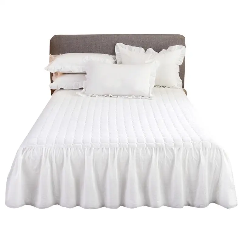 Lace Cotton Bedspread Quilted Bed Skirt Single Piece .2M Double .8 X2.0 M 2.2 Non-Slip