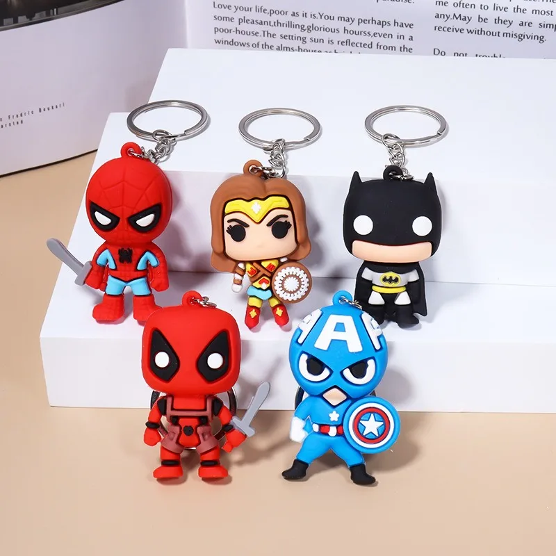 Брелок-подвеска с изображением Мстителей Marvel аниме-фигурки Человек-паук