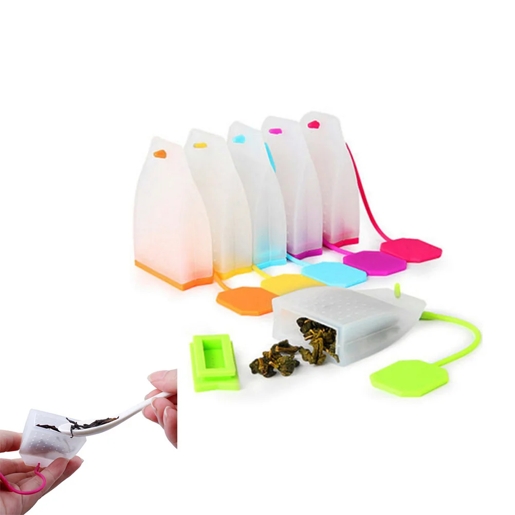 

Tea Infuser Filter Loose Diffuser Reusable Strainer Coffee Leaf Silicone Steeper Soup Herbal Filters Rubber Handle Interval