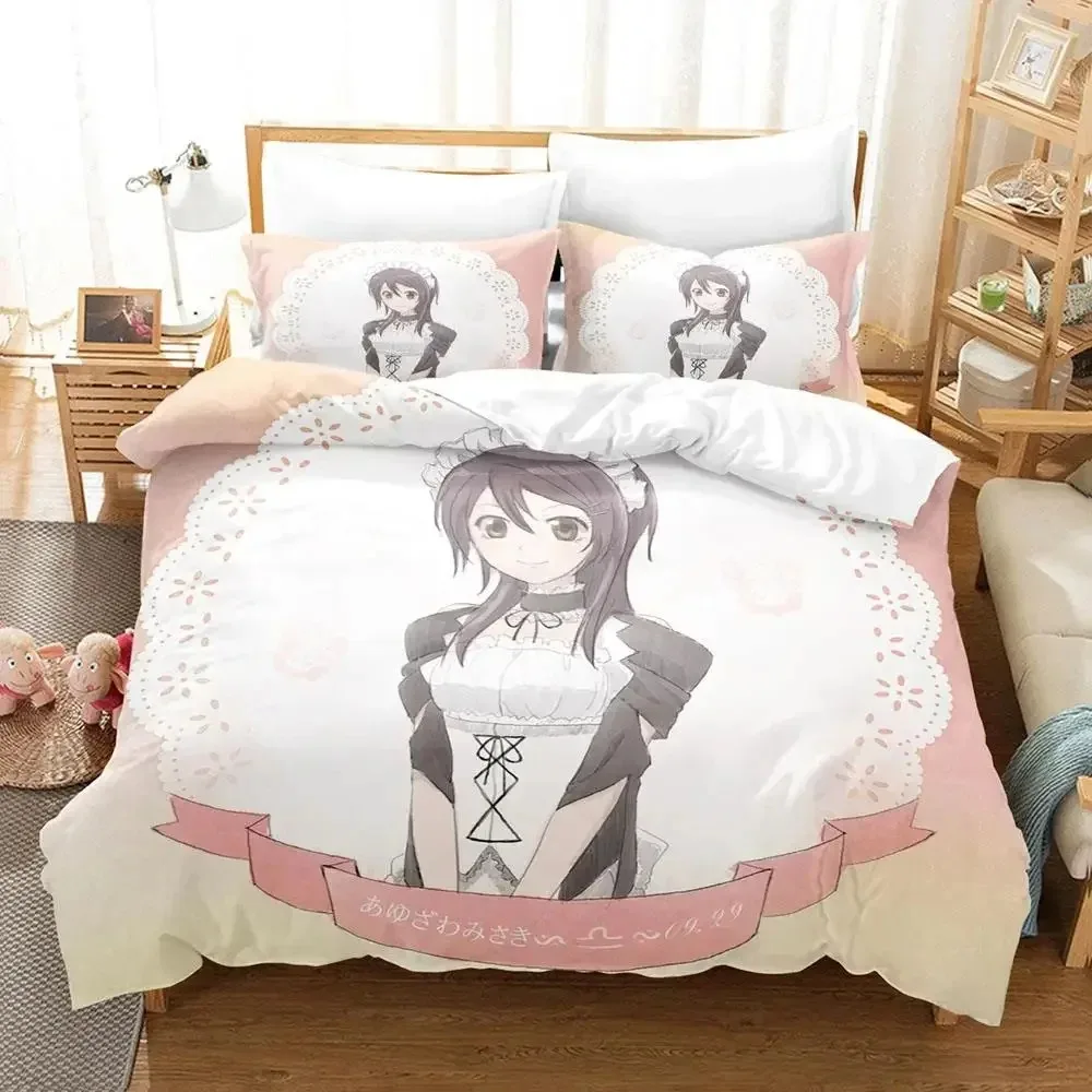 Фото Kaichou wa Maid-sama Bedding Set Duvet Cover Bed Set Quilt Cover Pillowcase Comforter king Queen Size Boys Adult Home Textile №5
