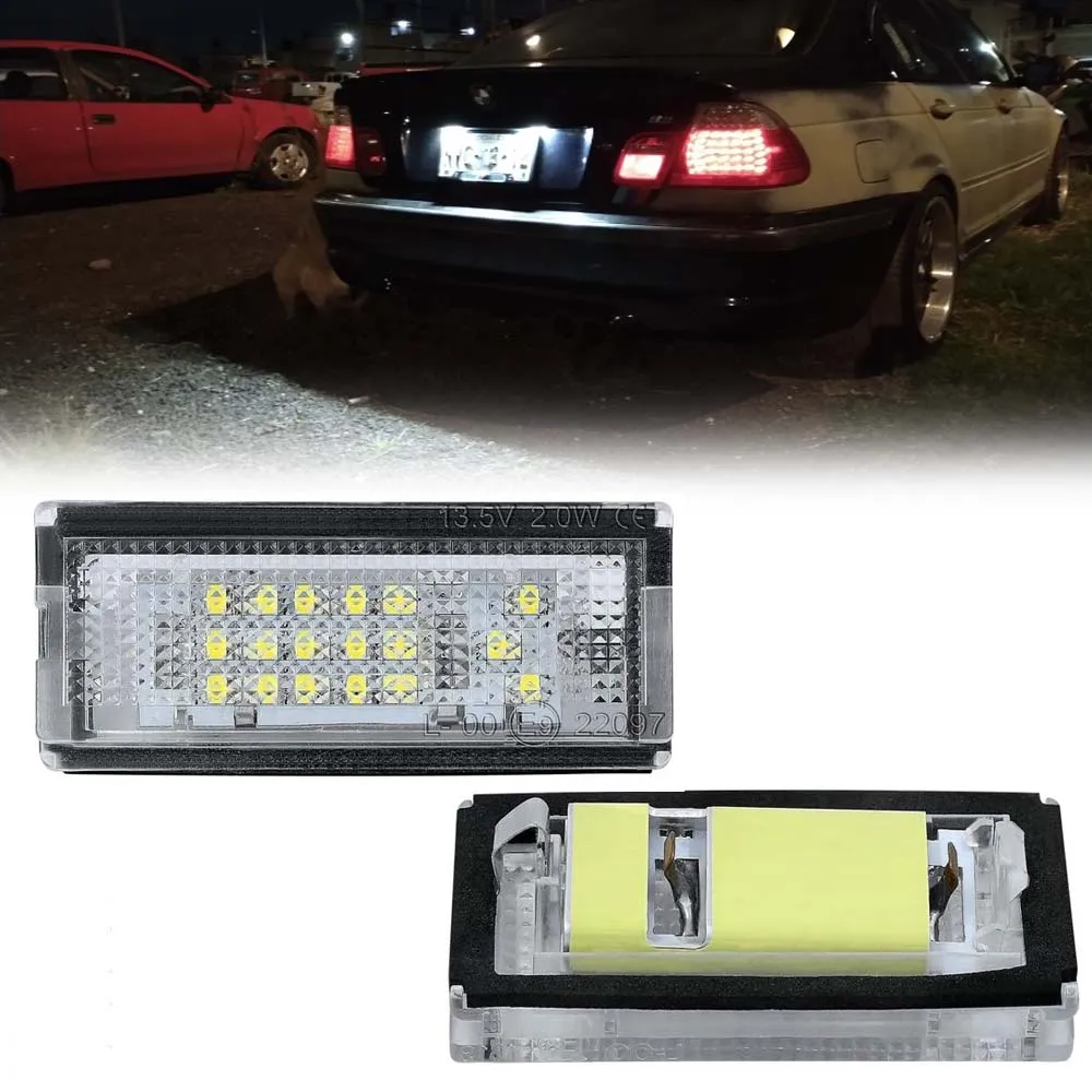 Фото OEM-Fit 18-SMD Белый Полностью светодиодный комплект освещения номерного знака, подходит для BMW E46 LCI/Facelift 325ci 330ci M3 2004-2005 2006 г.в. №1