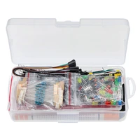 electronics component basic starter kit with 830 tie points breadboard cable resistor capacitor led potentiometer