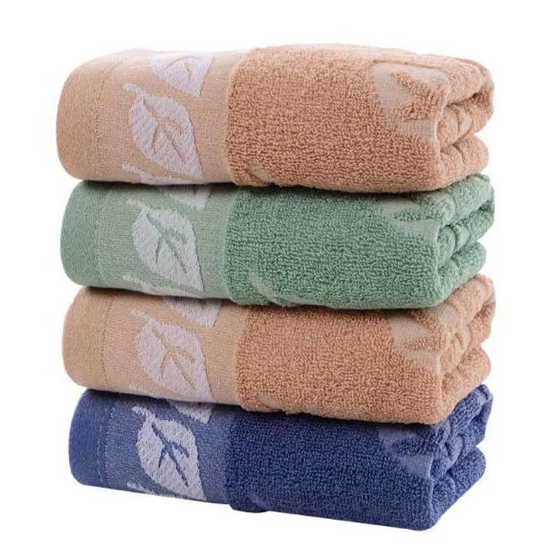 

5Pcs/Set Cotton Thicken Leaf Pattern Sofa Absorbent Face Hair Towel for Adult Household Clean Product Bath Towel Home Textile