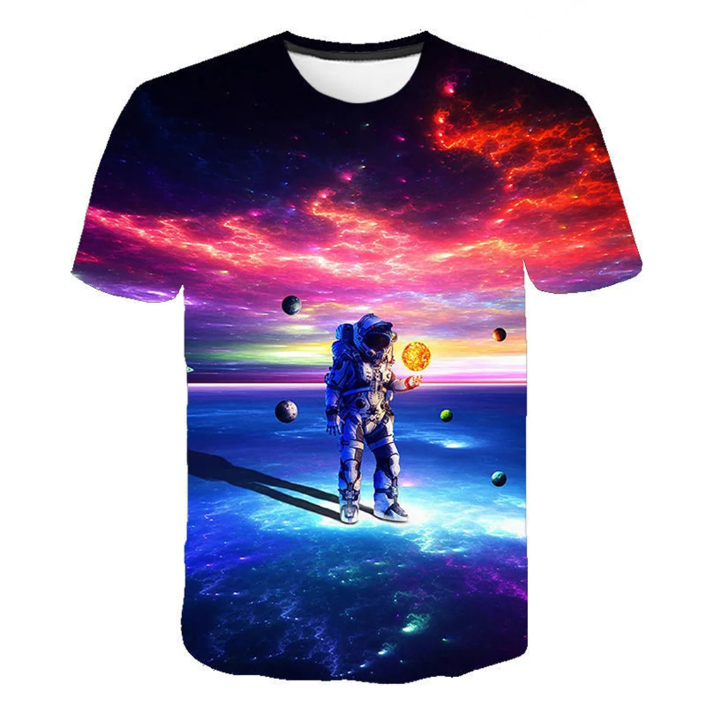 

Space Astronaut Graphic T Shirts For Men Clothing Camisetas Tops Tee Ropa Hombre Streetwear Camisa Masculina Verano Roupas Koszu