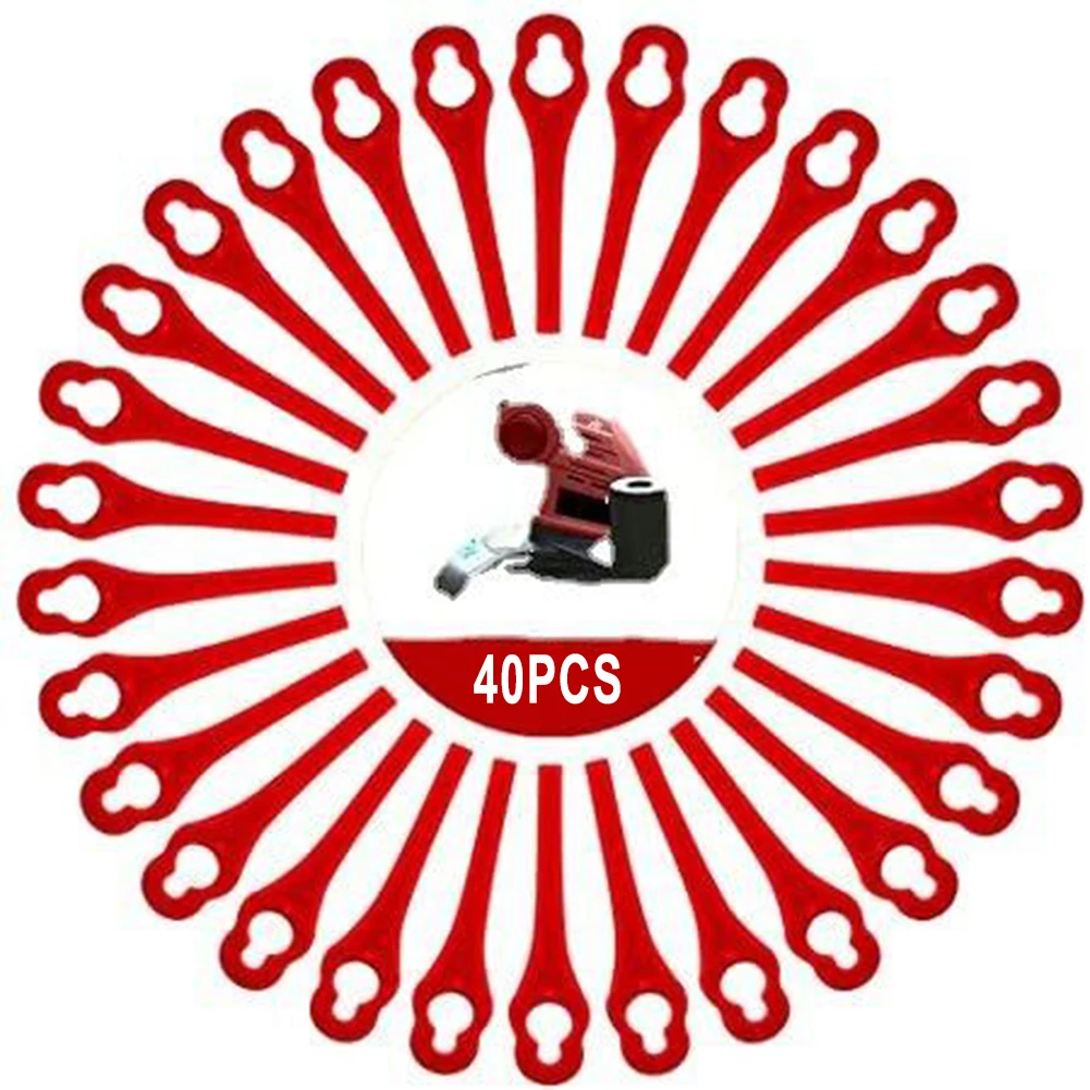 

40 PCS Grass Trimmer Head Plastic Blade For Parkside PRTA 20-LiA1 LIDL IAN 311046 Electric Lawn Mower Brushcutter Spare Part
