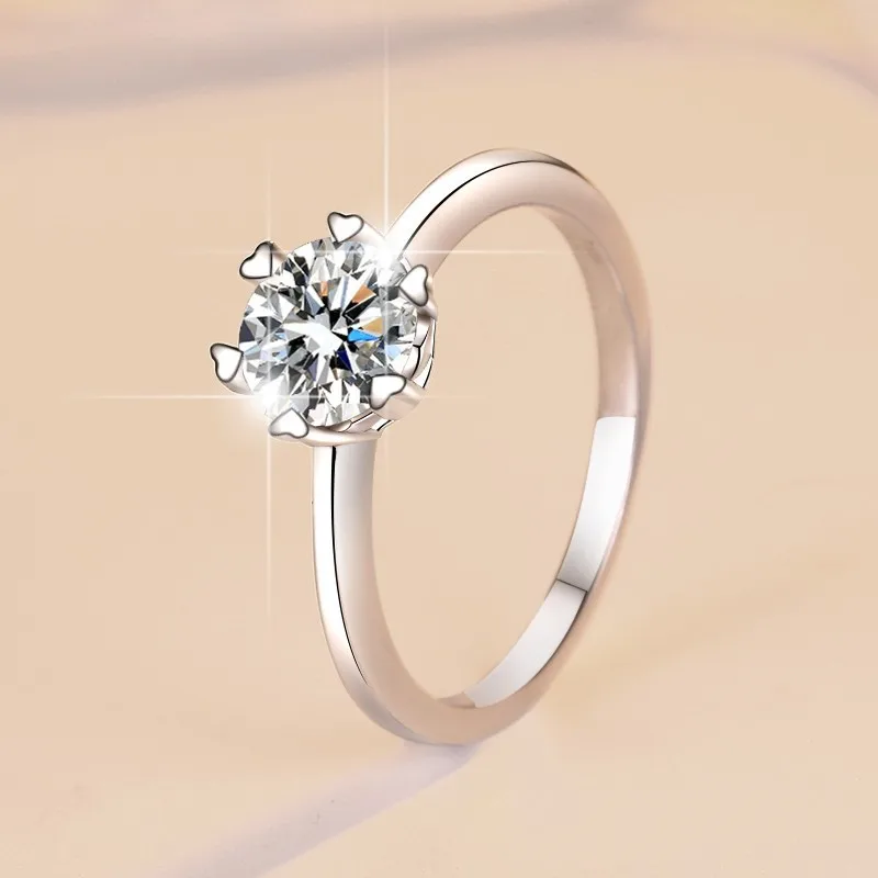 Серебряное кольцо Mosonite со снежинками