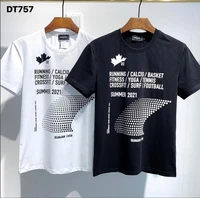 dsquared2 classic menwomen street hip hop round neck short sleeved t shirt cotton locomotive letter printing casual tee dt757