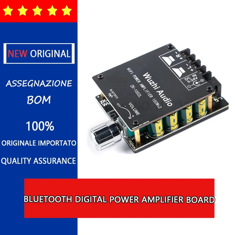 ZK-1002L Bluetooth 5 0 Модуль цифрового усилителя 100 Вт * 2 регулятор громкости Mini Stereo -