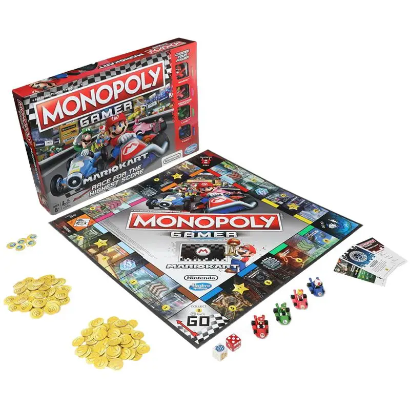 

Hasbro Monopoly Mario Kart Series Family Parent-Child Interactive Toy Table Card Game Fun Puzzle 2-4 People To Play Child Gift