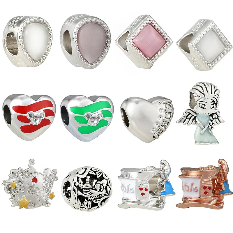 

Новые Мультяшные животные принцессы с большими бусинами из сплава, которые могут применяться в фотографиях