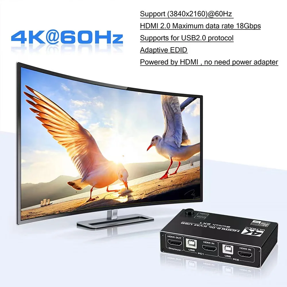 Квм-переключатель HDMI 2 1 4K 120 Гц USB квм-переключатель с 8K 60 USB-портом |