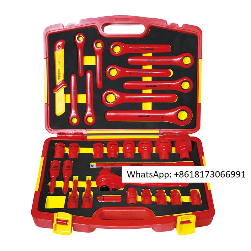 FINEWORK 99LB006 32 шт. бытовой ручной изолированный Трещоточный ключ набор инструментов