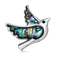 tulx natural abalone shell bird brooches for women lovely animal brooch sweater scarf buckle suit lapel pins clothes accessories