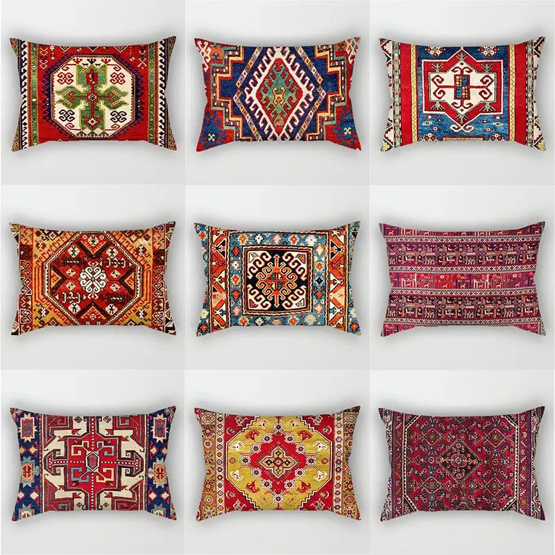 

Indian Boho Throw Pillow Case Ethnic Indian Bohemian Pillowcases for Pillows Bed Sofa Bedroom Pillow Cover 30x50cm Home Decor