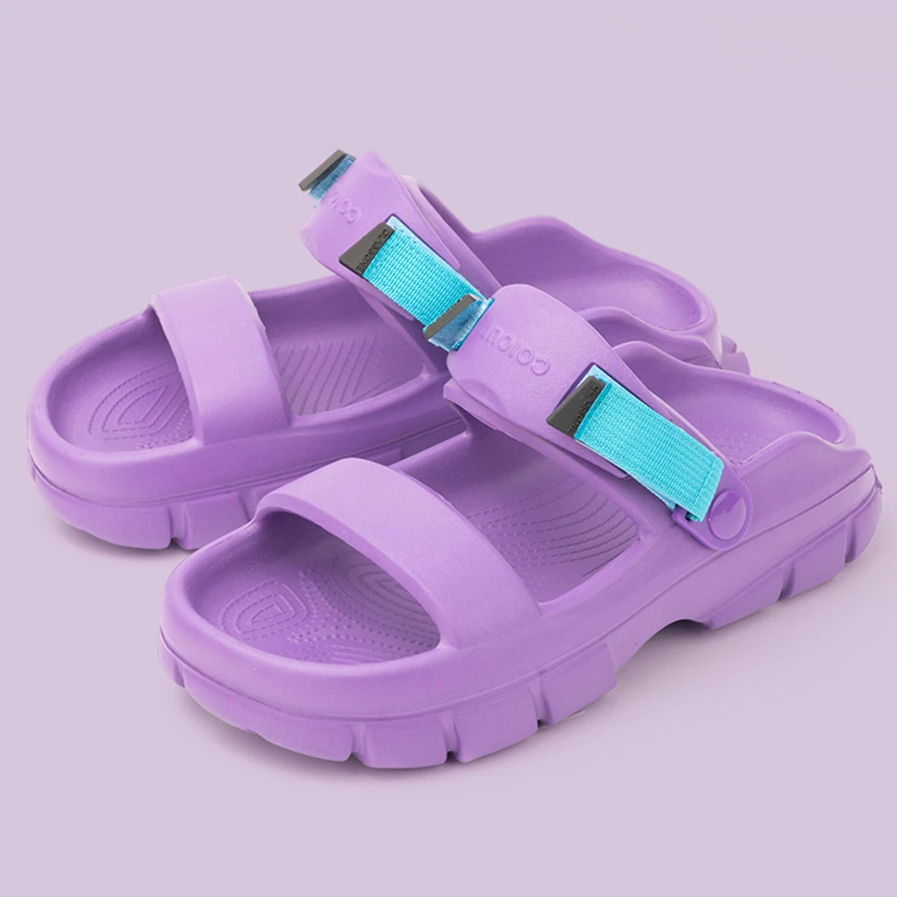 

Модные женские шлепанцы на платформе, летние пляжные шлепанцы Eva на мягкой подошве, Нескользящие сандалии для досуга, для мужчин и женщин, дл...