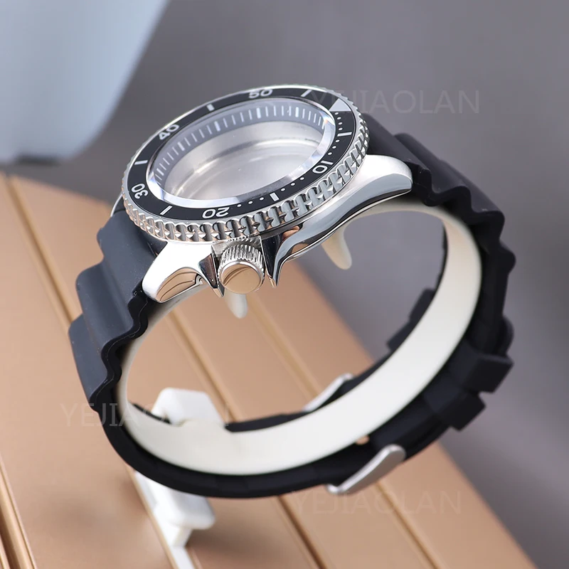 42.5mm skx007 Watches Case Rubber Strap Bracelet Mod skx skx009 skx013 Parts For Seiko nh34 nh35 nh36 nh38 Movement 28.5mm Dial