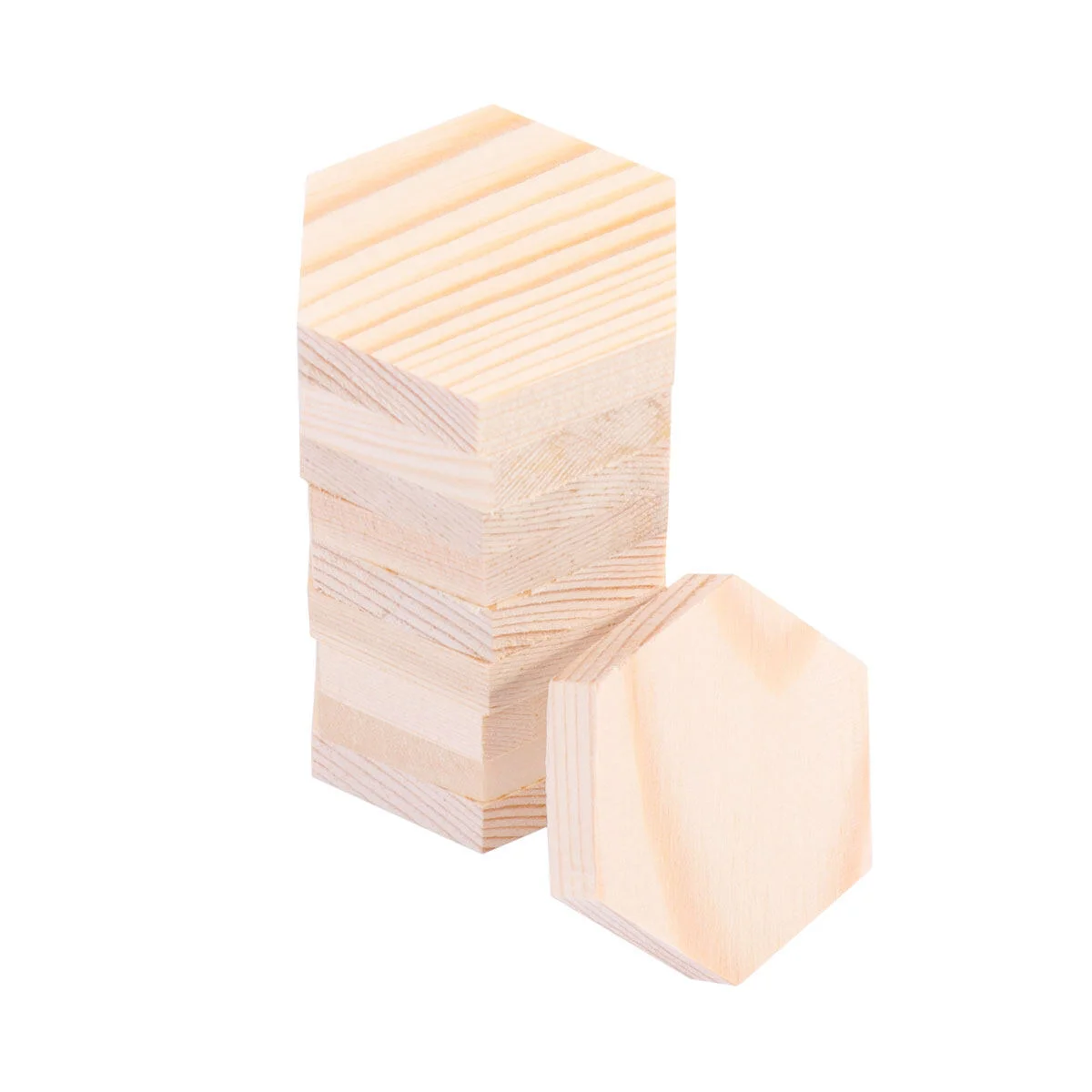 

Шестигранные деревянные блоки, 10 шт., многоугольные деревянные блоки «сделай сам», необработанная древесина, шестигранные блоки для ремесла 5x5x1