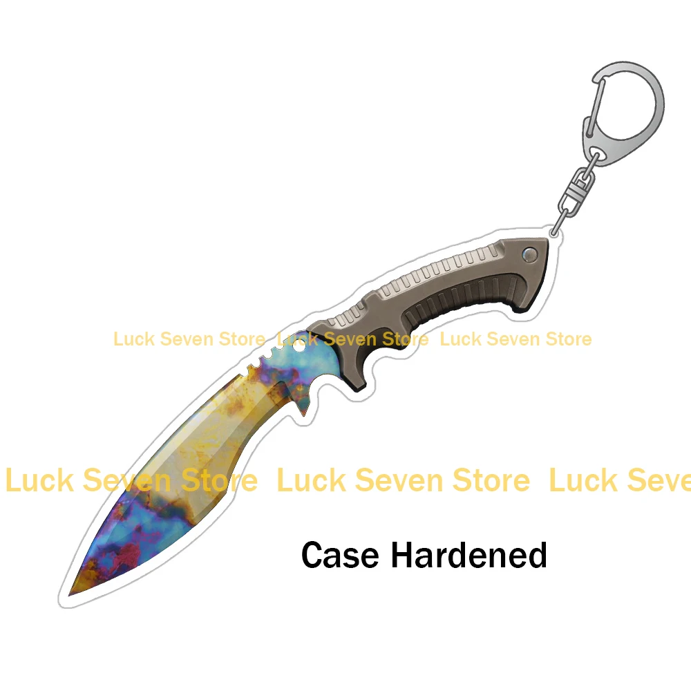 Фото Брелок-подвеска для сумки CS2 GO Kukri Knife Case Hardened Fade Safari Mesh Slaughter Skins из акрила, праздничный подарок, аниме-игрушка №2