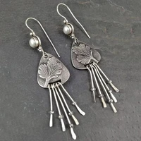drop earrings water drop ornament vintage ethnic style women stones hook earrings dangle earrings women earrings 1 pair