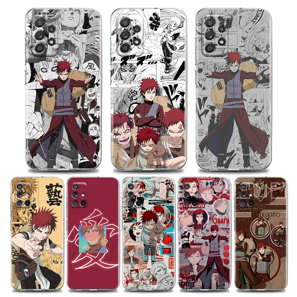 

Clear Soft Case For Samsung Galaxy A72 A52 A32 A22 A73 A53 A71 A51 5G A41 A31 A21s Silicone Cover Naruto Gaara Anime