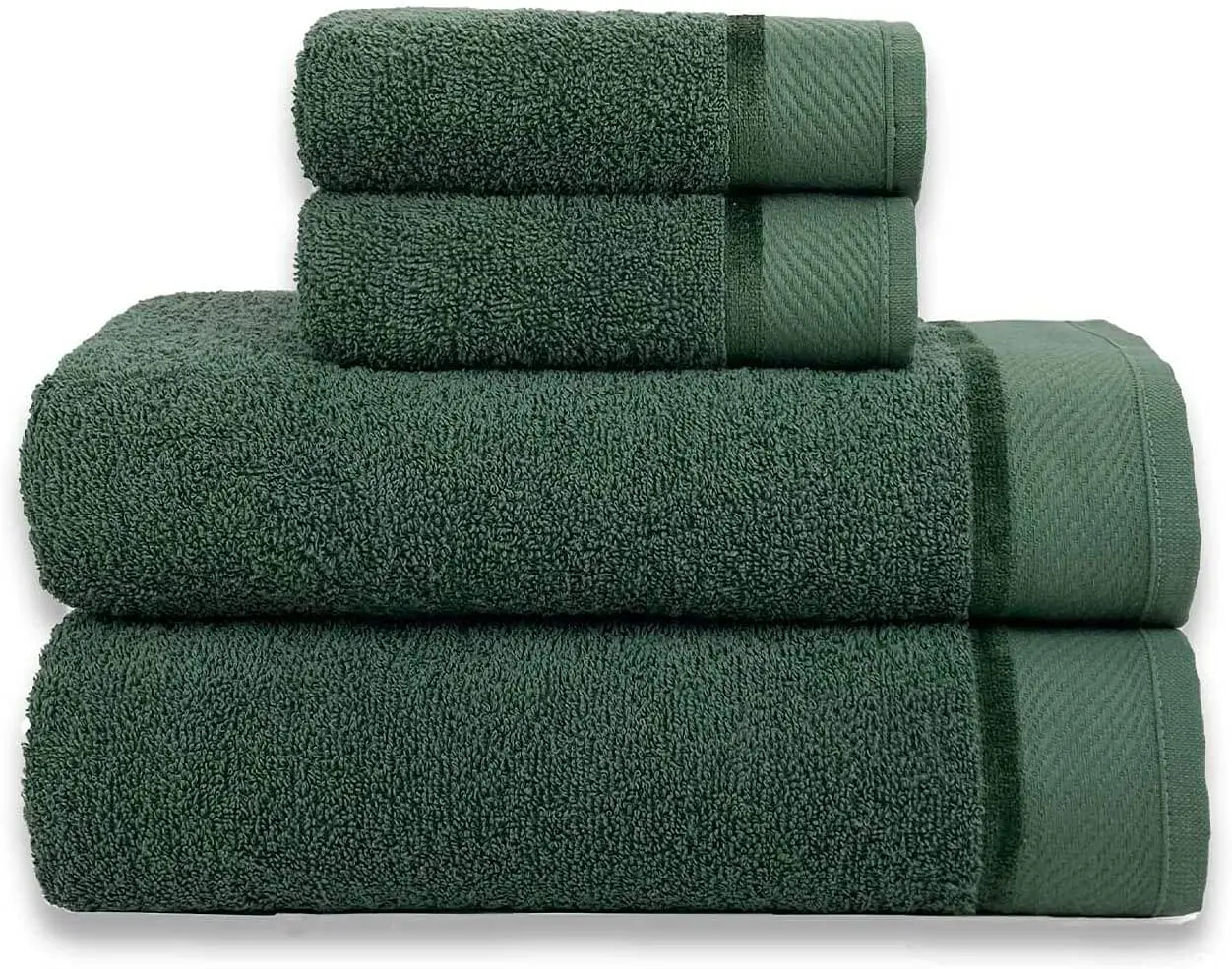 

Giant Thick Towels 4 Pieces Luxury Game - Canada (Green Moss) Microfiber Towels Bathroom Hotel Bath Towels For Thicken Soft Clea