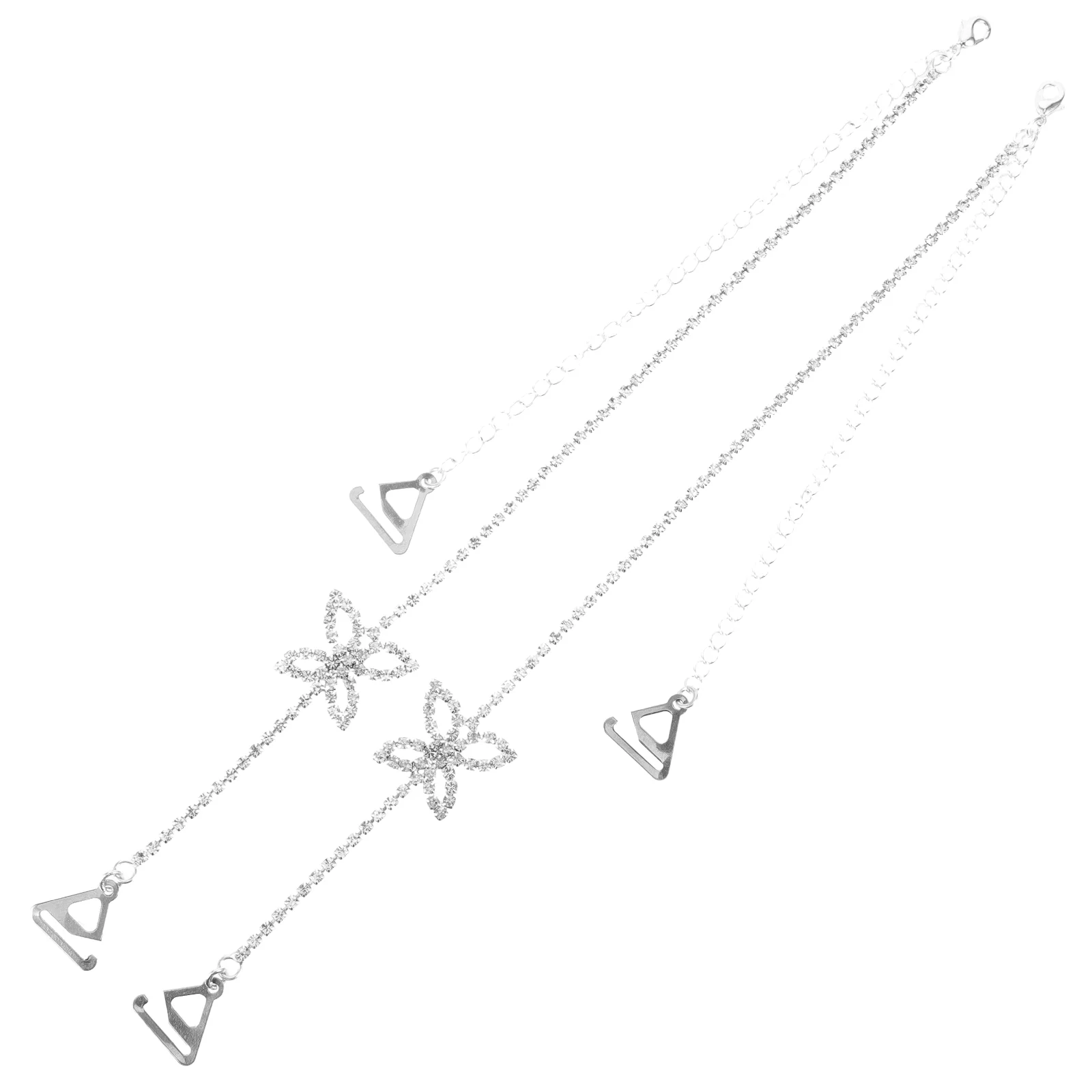 

Adjustable Bikini Rhinestone Straps Rhinestones Shoulder Chain Metal Replacement Decorative Miss