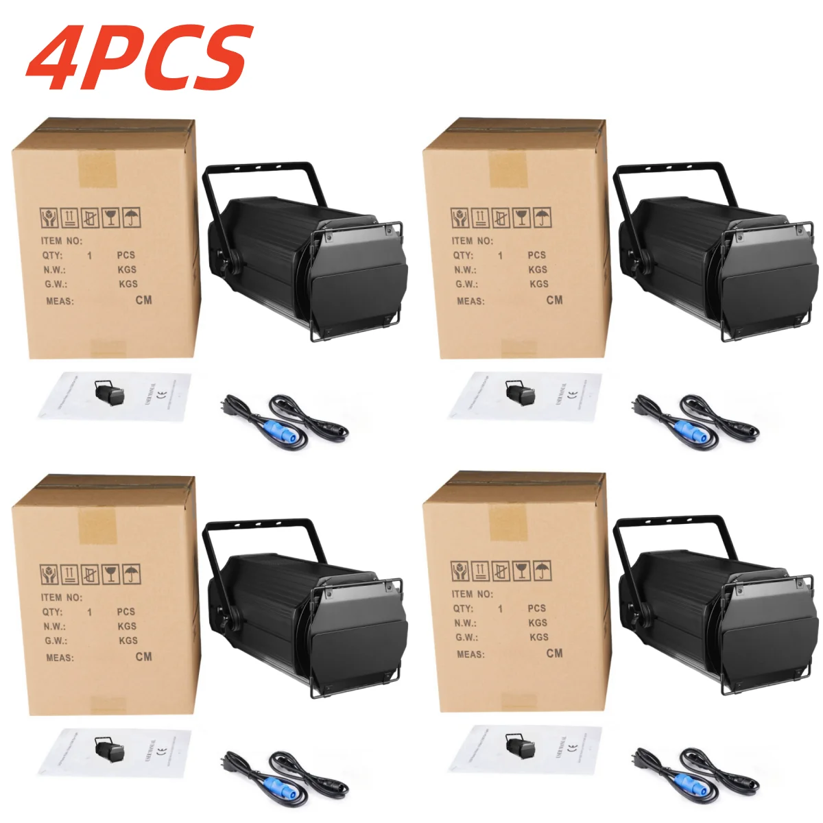 

1/2/4 шт. светодиодные зум-лампы Par 300 Вт COB 5-50 градусов луч и мытье RGBW 4in1 затемняющий сценический светильник DJ стробоскоп