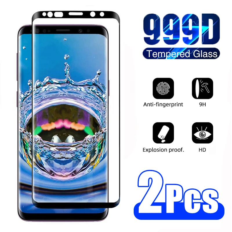 

Изогнутое закаленное стекло для Samsung S21 Ultra S8 S9 S10 Plus S10E, 2 шт., Защита экрана для Samsung Note 20 Ultra 10 9 8, стекло