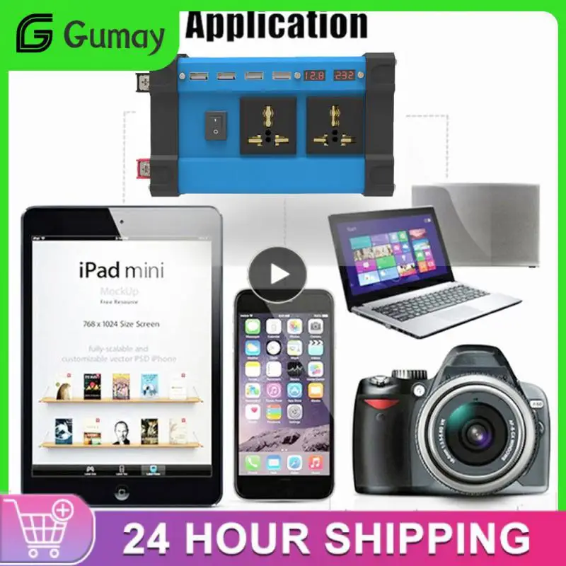 

2/4/6PCS Car Power Inverter Practical Ac 220v /110v Pure Sine Wave Power Inverter Fast Charging Durable Car Ac Power Converter