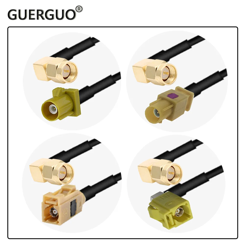 

Кабель-удлинитель Fakra K с длинным штекером на SMA, RG174, 90 °, 1 шт.