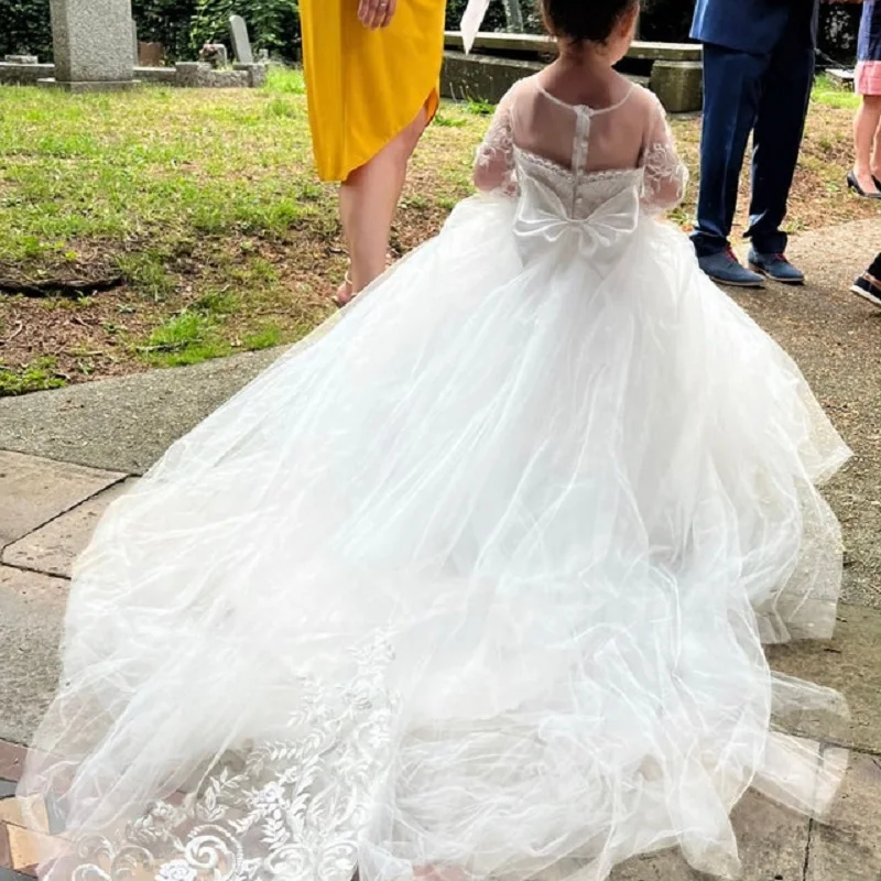 2024 Детские платья для девочек с цветами детское платье принцессы свадебное