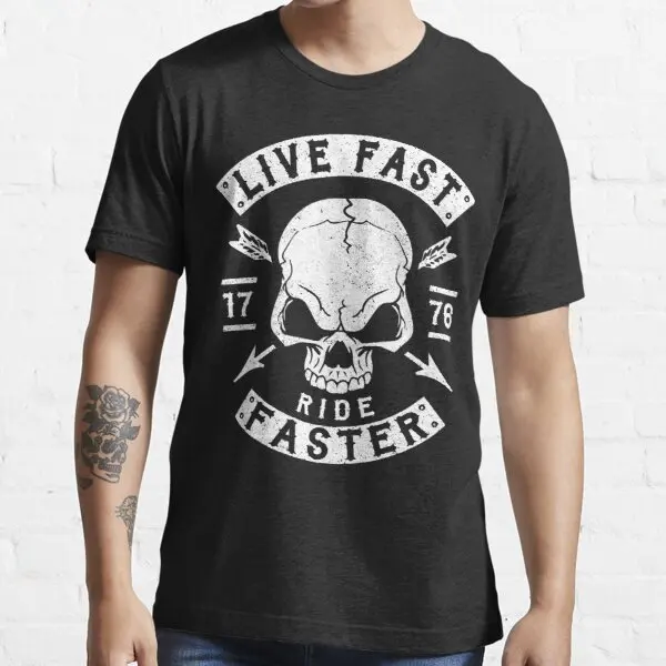 

BIKER LIVE FAST RIDE FASTER t shirt for SYM Triumph BMW Buell Cagiva HONDA Boxer