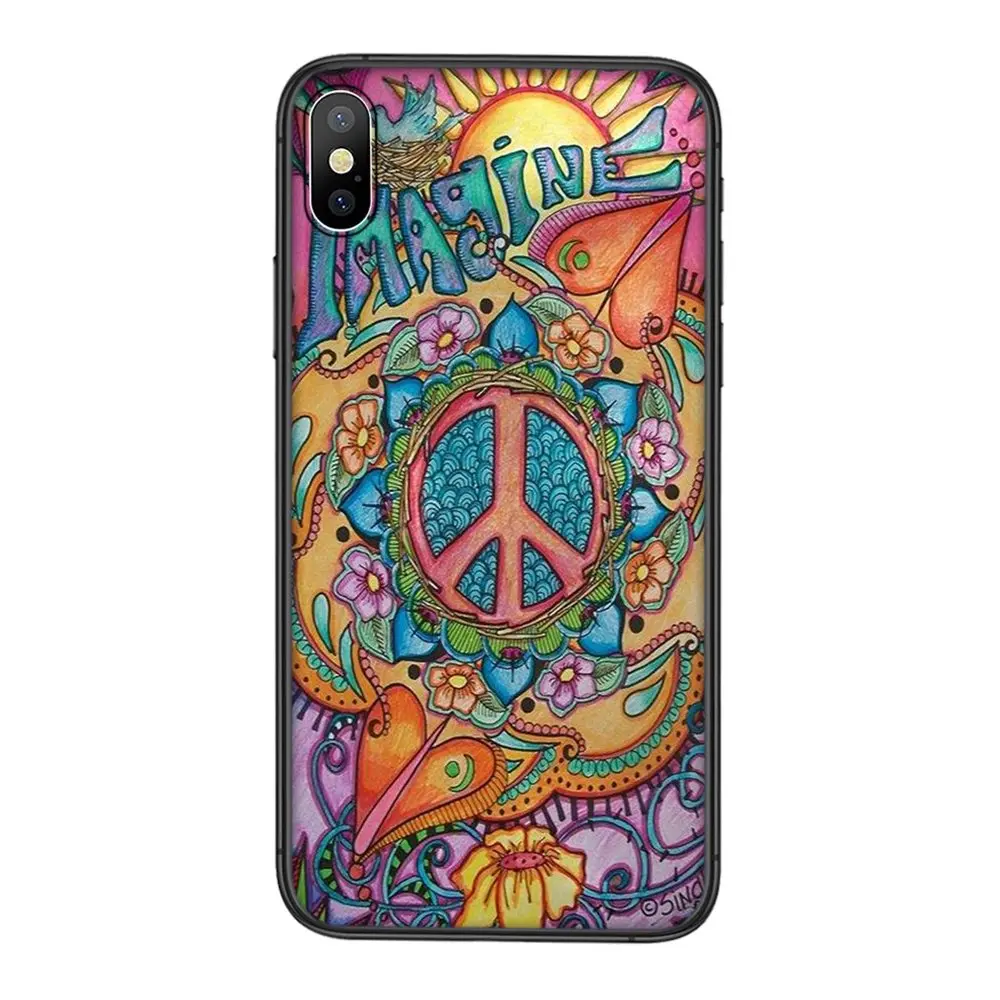 Для Samsung Galaxy Note 10 Plus Ultra M51 M31 M30S J6 J8 2018 A10 A10S A11 Ippy Hippie Psychedelic Black Etui Fashion Cheap |
