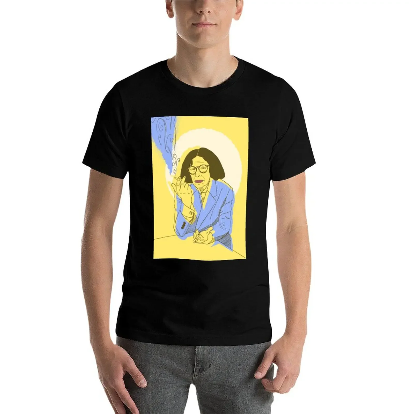 Футболка Фран Лебоввиц блузка таможенный дизайн своей мужской дизайнерской