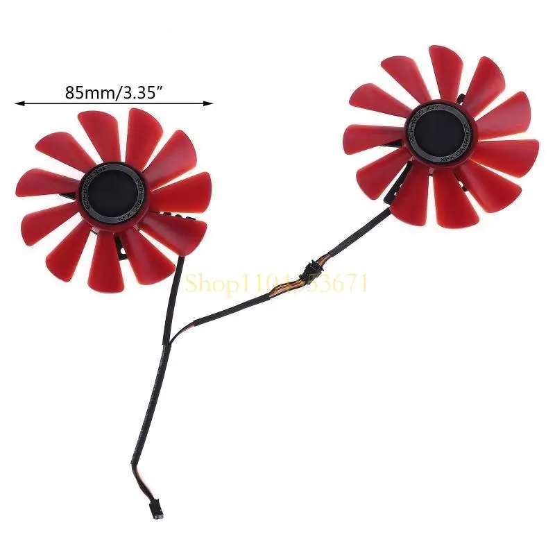 Бестселлер 2PCS 85 мм RX-570-RS RX-580-RS FD10U12S9-C вентилятор для XFX RX470 RX570 RX580 (art.: 3920d03dd28be) - 3920d03dd28be