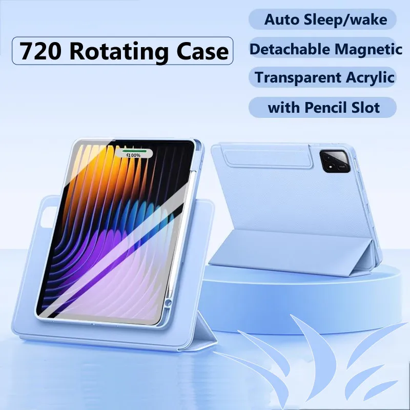 Магнитный чехол для Xiaomi Pad 7 Pro 11 2 дюйма 2024 6 дюймов 5Pro 5 Redmi SE 8 4G с слотом карандашей