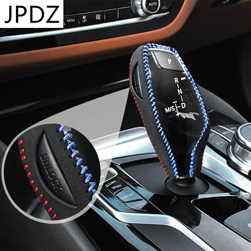 

Auto Cow Leather Gear Head Shift Collars Cover Car Interior Accessories For BMW E90 F30 E92 E91 F31 E60 F10 F20 X5 E83 X3 E53 X6