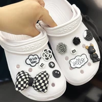 popular cartoon tide brand diy hole shoes accessories cross shoes flower buckle accessories decorations