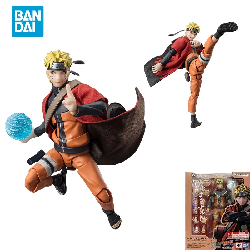 Прямая доставка Bandai оригинальная аниме NARUTO модель SHF UZUMAKI экшн-фигурка