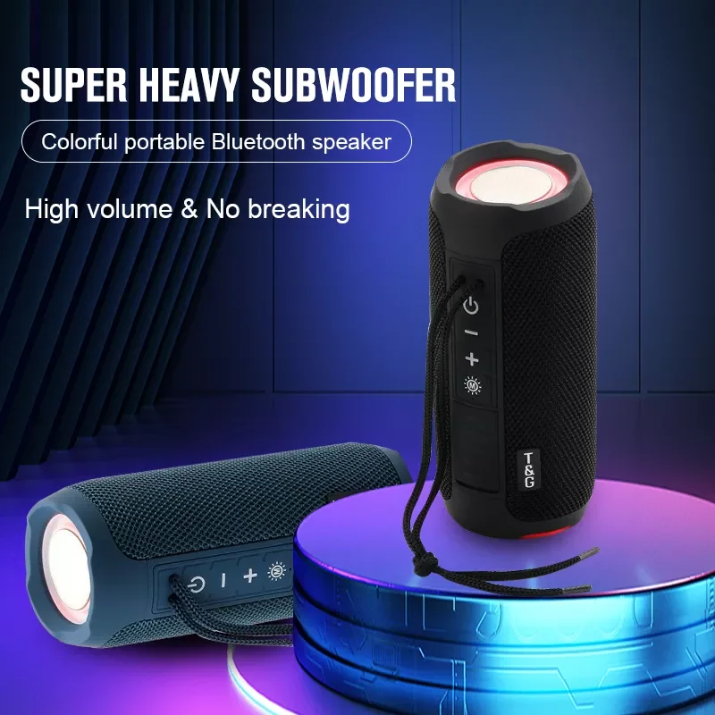 

Accessory Accessory Speaker LED Light Wireless Speaker Subwoofer Waterproof Outdoor Column Boombox Stereo Loudspeaker Music FM T