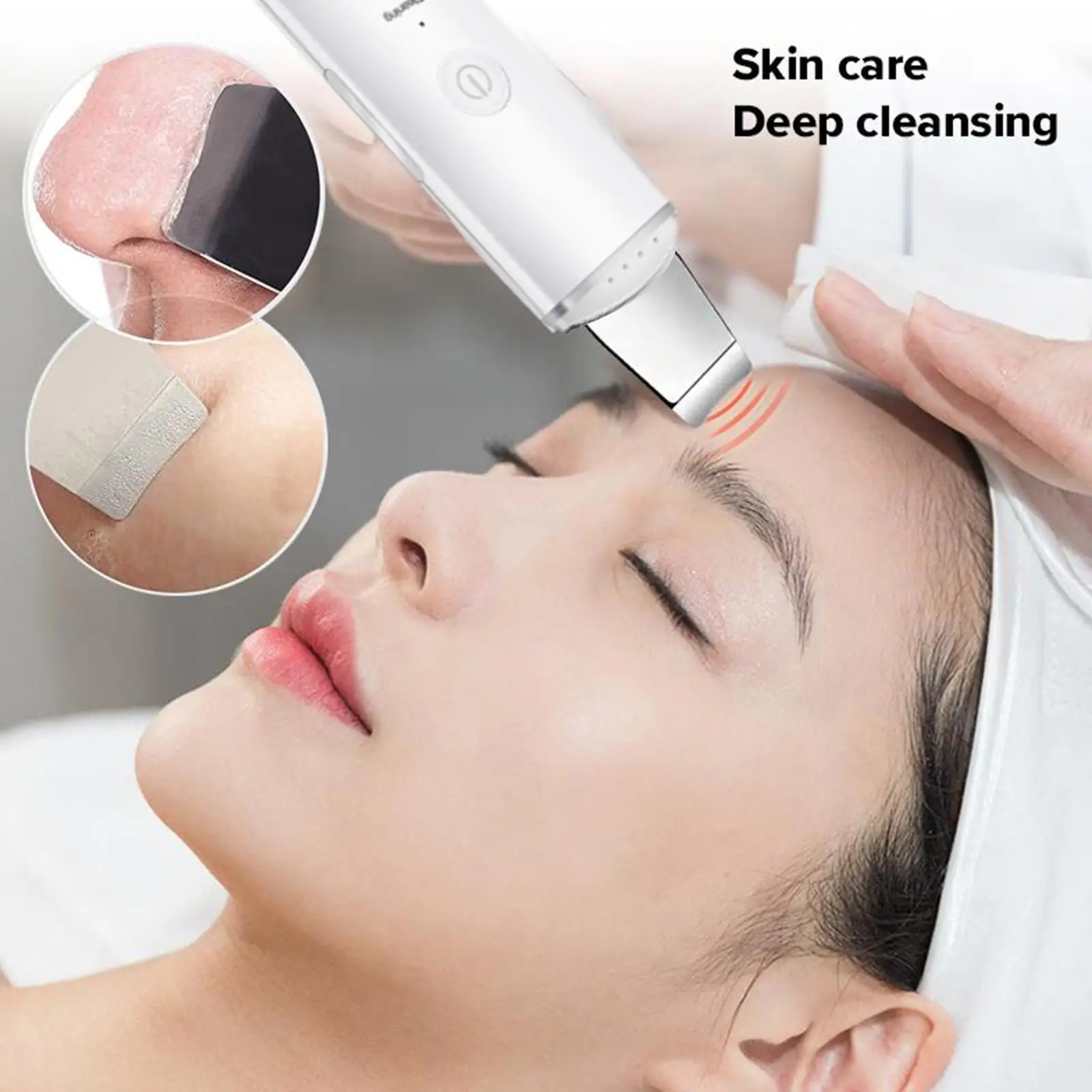 

Ultrasonic Skin Scrubber Vibration Face Spatula Blackhead Remover Clean Facial Cavitation Scrubber Shovel Lifting Peeling F E2B6