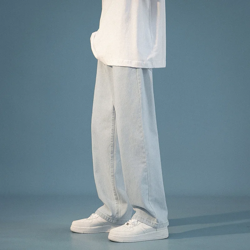 

4-color Baggy Jeans Men Fashion Casual Vintage Harajuku Straight Jeans Men Streetwear Hip-hop Loose Denim Pants Mens Trousers