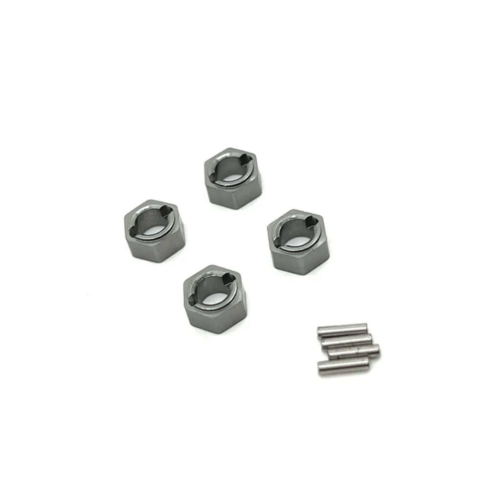 

4 шт., 7 мм адаптер ступицы шестигранной приводной ступицы колеса, металлический удлинитель, адаптер шестигранной ступицы для FMS FCX24 1/24 RC Crawler, автомобильные аксессуары, обновленные детали