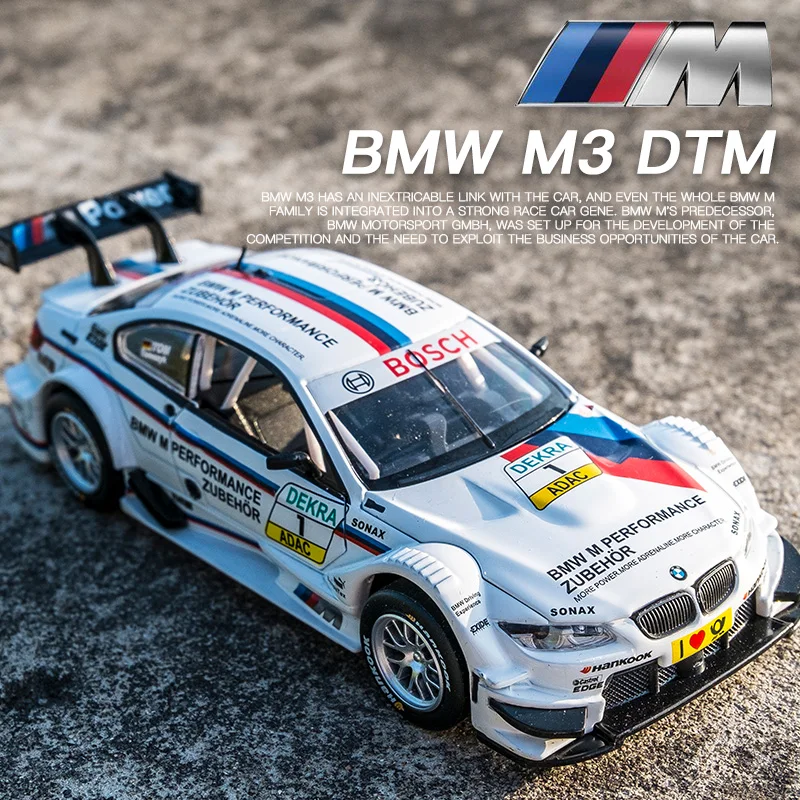 

1:32 Модель гоночного автомобиля BMWs M3 DTM из сплава, Литые и игрушечные металлические игрушечные автомобили, модель автомобиля, имитация звука ...