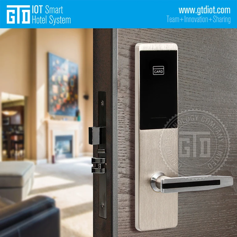 Newest Fashion factory silver color Zinc Alloy Materials RF hotel electric lock system