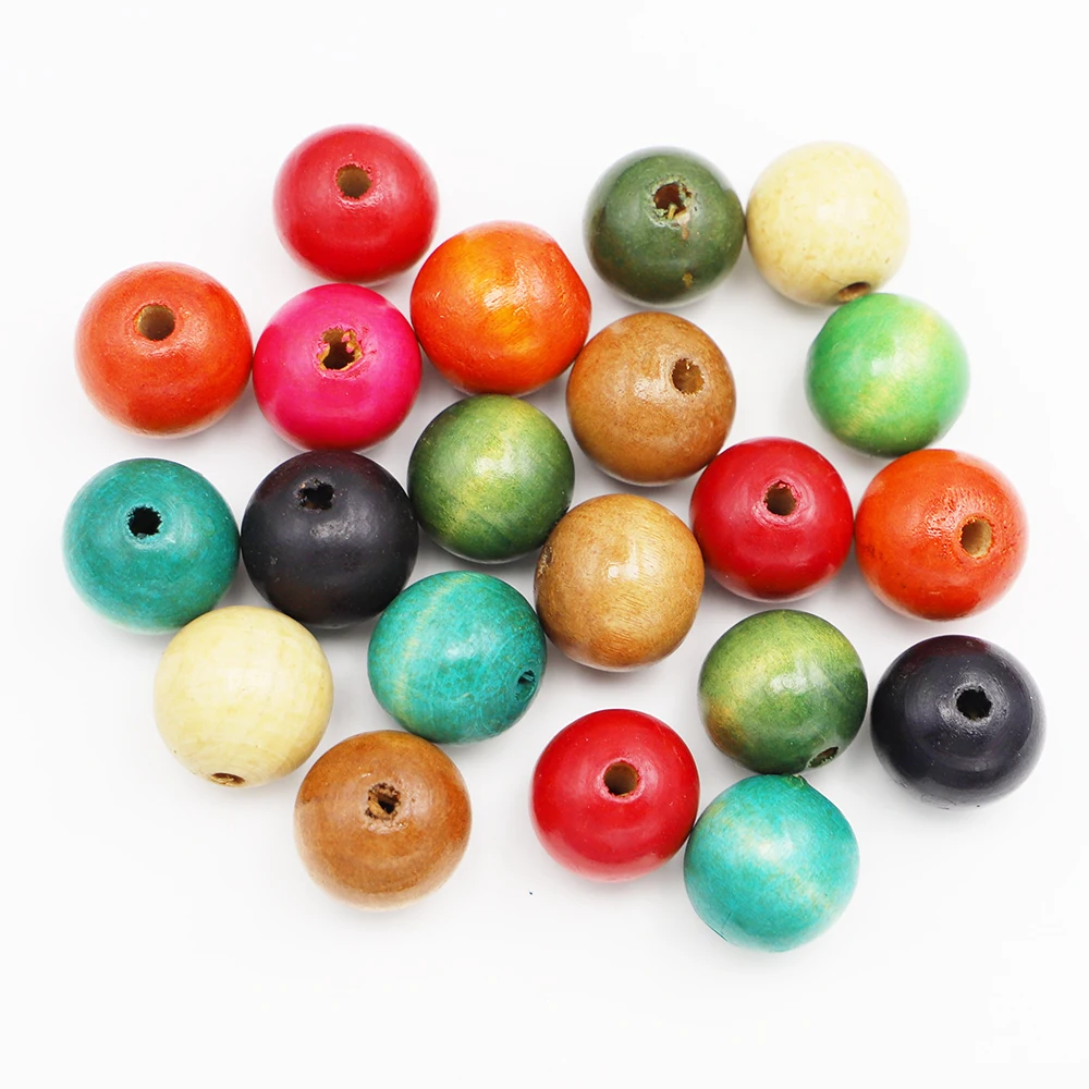 25MM Selling Brown Natural Round Wooden Beads Padauk High Quality Spacer DIY Jewelry Making Fashion Bracelet 50Pcs Wholesale