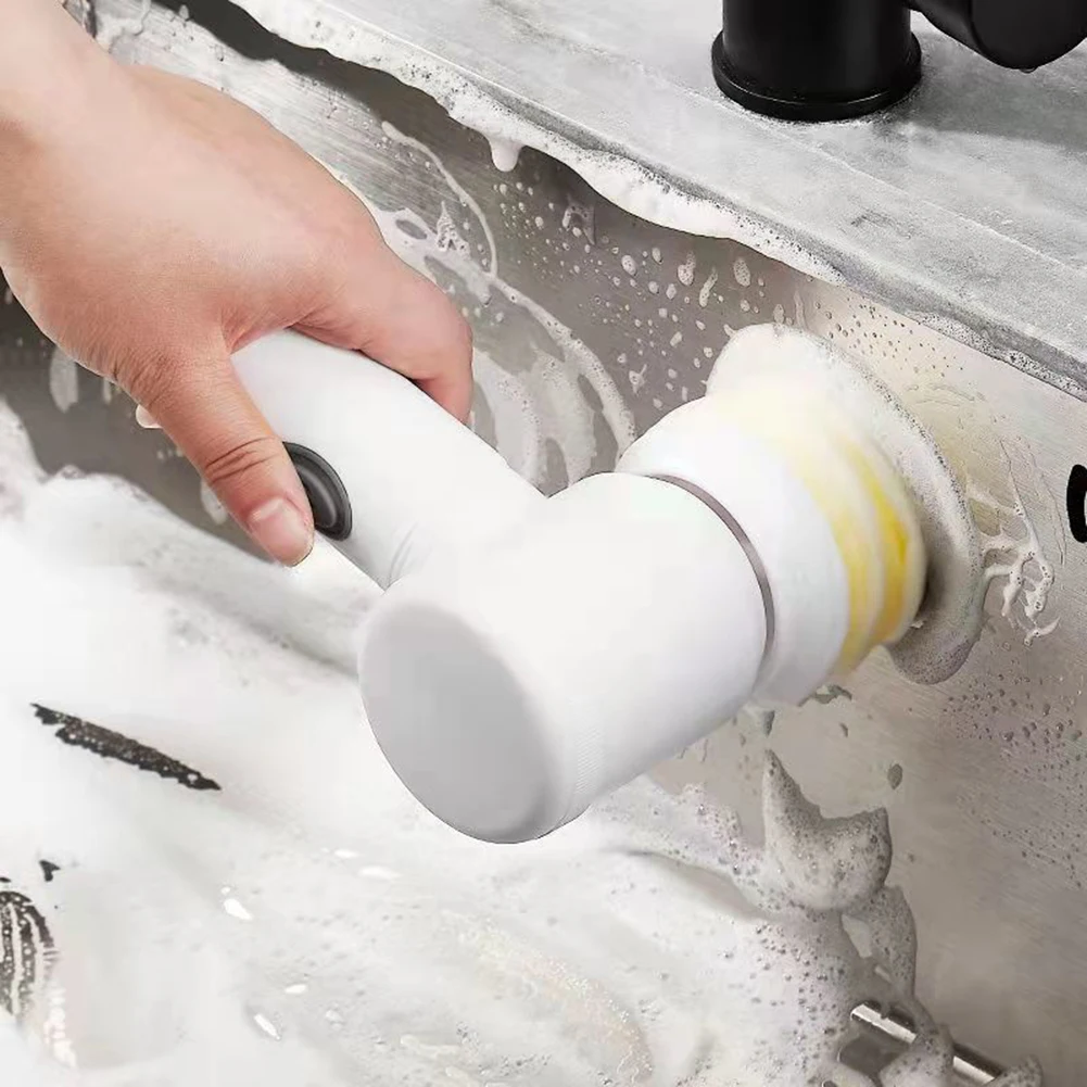 Многофункциональная электрическая щетка для чистки, ручная Беспроводная щетка для мытья посуды, кухонная щетка для посудомоечной машины, щ...