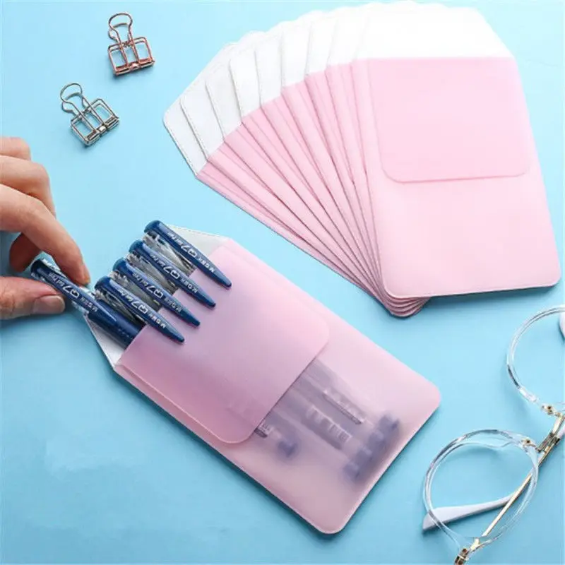 

Doctor Nurse Chest Pocket Pen Bag PVC Pencil Pocket Pencil Pouch for Workers Staff Clothes Pocket Stationery Organizer Bag