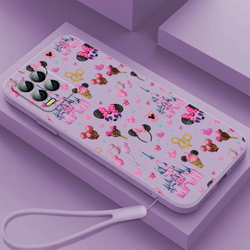 

NEW Mickey Mouse LOGO Phoen Case For OPPO Realme C2 C11 5 5i 6 6i 6S 7 7i 8 8i 9 9i Pro Liquid Rope Cover Funda Soft Capa Back