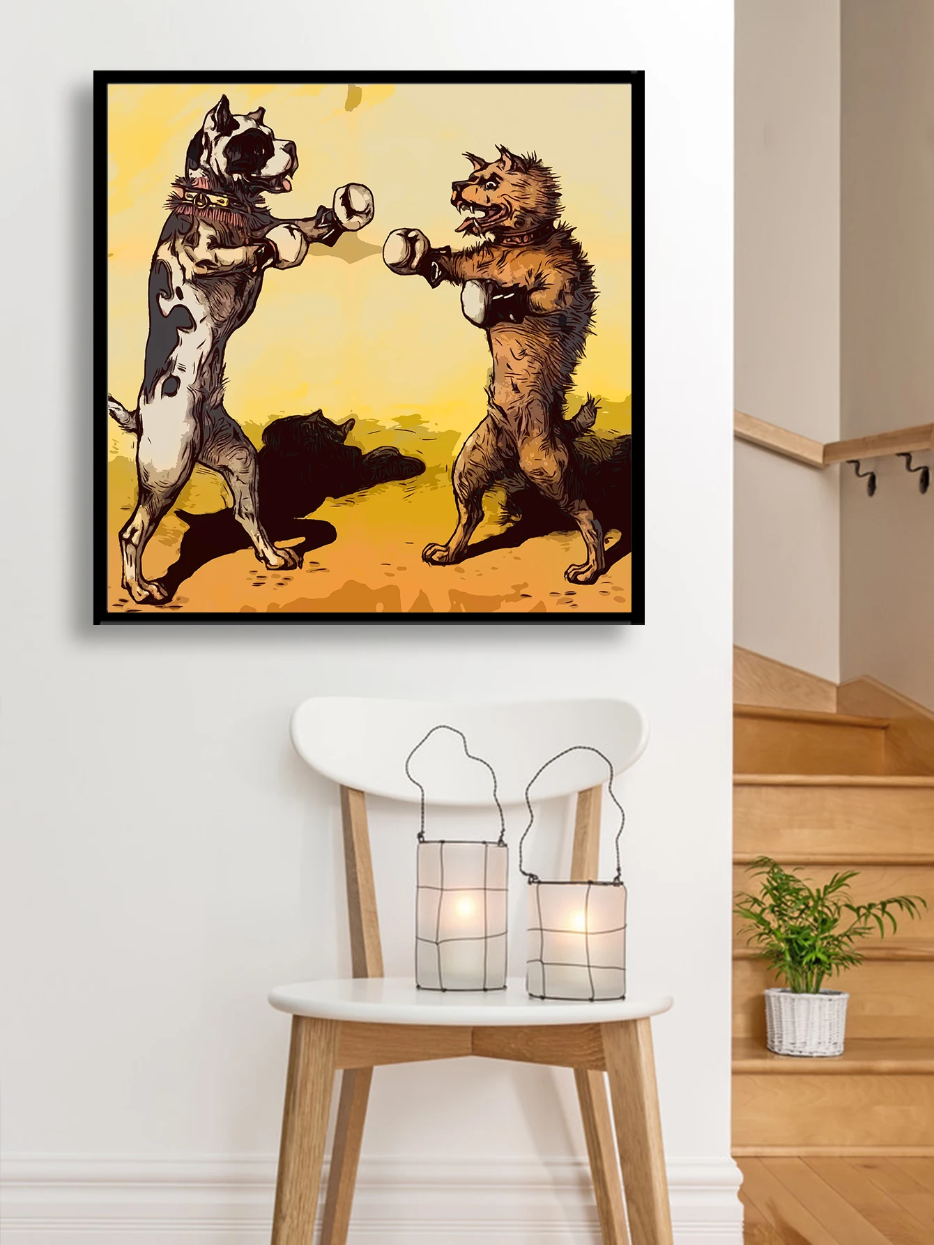 

5D DIY Diamond Painting Dogs War Diamond Embroidery Cartoon Animals Rhinestone Mosaic Home Decor Wall Art